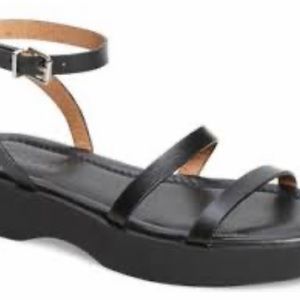 Madewell Birdie Double Strap Platform Sandal, Sz 7